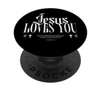 Distressed Jesus Loves You, Forgive, Christian PopSockets Adhesive PopGrip