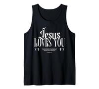 Distressed Jesus Loves You, Forgive, Christian Tank Top
