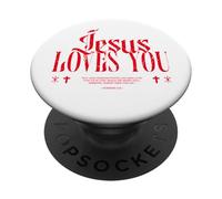 Distressed Jesus Loves You, Jesus Never Fails, Christian PopSockets Adhesive PopGrip