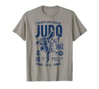 Distressed Judo Tee Clothing Vintage Fighter Men Boy Judo T-Shirt