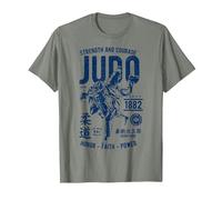 Distressed Judo Tee Clothing Vintage Fighter Men Boy Judo T-Shirt, Men, Olive Heather, 3X-Large