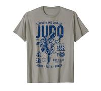Distressed Judo Tee Clothing Vintage Fighter Men Boy Judo T-Shirt, Men, Slate Grey, Medium