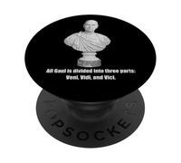 Distressed Julius Caesar Bust Quotation Ancient Rome Joke PopSockets Adhesive PopGrip