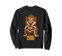 Distressed King Lear Leer Funny Pun Shakespreare Joke Meme Sweatshirt