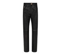 Distressed Leather Trousers - male - Versace - Slim Fit Jeans - Black - S - Jeans S