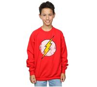 Distressed Logo Cotton Sweatshirt The Flash Red 12-13 Years