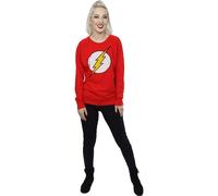 Distressed Logo Cotton Sweatshirt The Flash Red XL