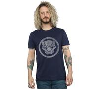 Distressed Logo Cotton T-Shirt Black Panther Navy L