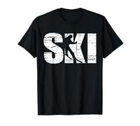 Distressed Look skiing gift for skiers T-Shirt