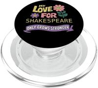 Distressed Love Shakespeare Only Grows Stronger Humorous PopSockets PopGrip for MagSafe