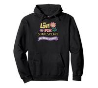 Distressed Love Shakespeare Only Grows Stronger Humorous Pullover Hoodie