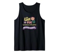 Distressed Love Shakespeare Only Grows Stronger Humorous Tank Top