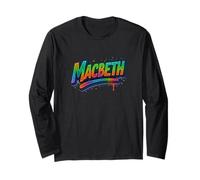 Distressed Macbeth Shakespeare Title Tragedy Play Drama Meme Long Sleeve T-Shirt