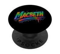 Distressed Macbeth Shakespeare Title Tragedy Play Drama Meme PopSockets Adhesive PopGrip