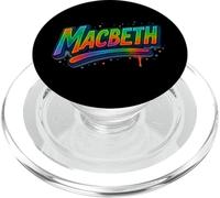 Distressed Macbeth Shakespeare Title Tragedy Play Drama Meme PopSockets PopGrip for MagSafe