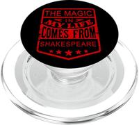 Distressed Magic Life Comes From Shakespeare Humorous Slogan PopSockets PopGrip for MagSafe
