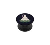 Distressed Meditating Ghost Lotus Moon Mystical Halloween PopSockets Adhesive PopGrip