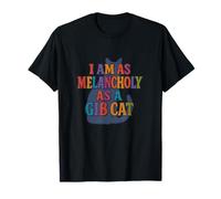 Distressed Melancholy Gib Cat Falstaff Shakespeare Quotation T-Shirt