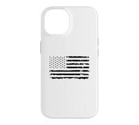Distressed Monochrome USA Flag Case for iPhone 14