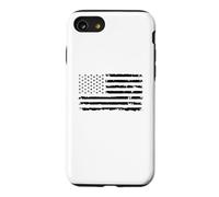 Distressed Monochrome USA Flag Case for iPhone SE (2020) / 7/8