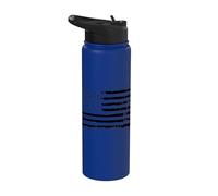 Distressed Monochrome USA Flag Stainless Steel Insulated Water Bottle