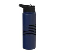 Distressed Monochrome USA Flag Stainless Steel Insulated Water Bottle