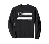 Distressed Monochrome USA Flag Sweatshirt