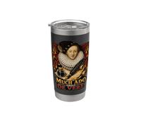 Distressed Much ADO About De Vere Shakespeare Authorship Stainless Steel Insulated Tumbler