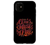 Distressed Muse Fire King Henry Fifth Shakespeare Quotation Case for iPhone 11
