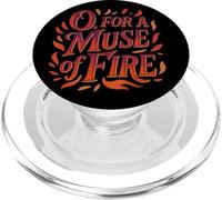 Distressed Muse Fire King Henry Fifth Shakespeare Quotation PopSockets PopGrip for MagSafe