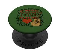 Distressed Music Food Love Twelfth Night First Line Slogan PopSockets Adhesive PopGrip