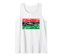 Distressed Pan African Flag Tank Top