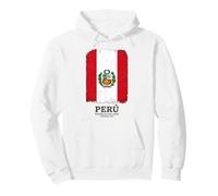 Distressed Peru Flag with Republica del Peru Fundada Pullover Hoodie