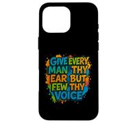 Distressed Polonius Advice Ear Voice Hamlet Shakespeare Meme Case for iPhone 16 Pro Max