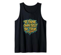 Distressed Polonius Hamlet Quotation Act One Scene Three Tank Top
