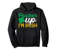 Distressed Pucker Up I’m Irish Vintage St Patrick’s Day Pullover Hoodie