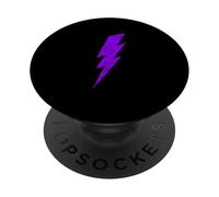 Distressed Purple Lightning - Bold Minimalist Symbol PopSockets Adhesive PopGrip