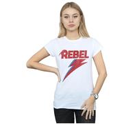 Distressed Rebel Cotton T-Shirt David Bowie White S