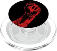 Distressed Red Clenched Hand Graphic Art Solidarity Activism PopSockets PopGrip for MagSafe