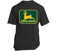 Distressed Retro, Logo, John, Deere, T-Shirt,Unisex T-Shirt Black L