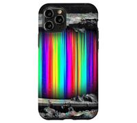 Distressed Retro TV Rainbow Static Screen Design Case for iPhone 11 Pro