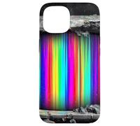 Distressed Retro TV Rainbow Static Screen Design Case for iPhone 15