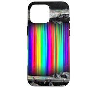 Distressed Retro TV Rainbow Static Screen Design Case for iPhone 16 Pro Max
