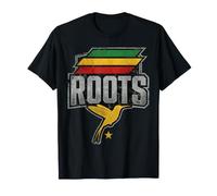 Distressed Roots Reggae Design with Pan African Bird T-Shirt