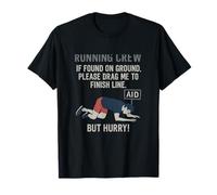Distressed Runner Crew Drag Me to Finish Line T-Shirt