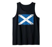 Distressed Scotland Flag Vintage Scottish Saltire Pride Tank Top