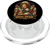 Distressed Shakespeare Drama Comedy Masks Quill Skull Ravens PopSockets PopGrip for MagSafe