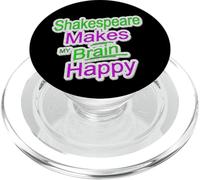 Distressed Shakespeare Makes Brain Happy Humorous Slogan PopSockets PopGrip for MagSafe