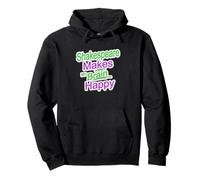 Distressed Shakespeare Makes Brain Happy Humorous Slogan Pullover Hoodie