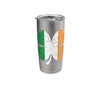 Distressed Shamrock Irish Flag Ireland Heritage Irish Pride Stainless Steel Insulated Tumbler